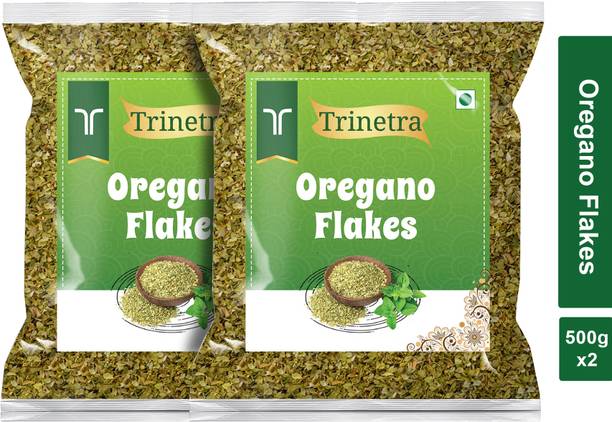 Trinetra Oregano Flakes 500 g Each (Pack of 2) 1 kg | Pizza & Pasta Seasoning