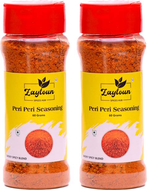 Zaytoun Spices Hub Peri Peri Seasoning - Spicy & Tangy Blend - Pack of 2 (60 g x 2)