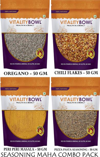 VITALITY BOWL Italian Seasoning| Oregano | Chilli Flakes | Peri Peri | Pizza Pasta Seasoning