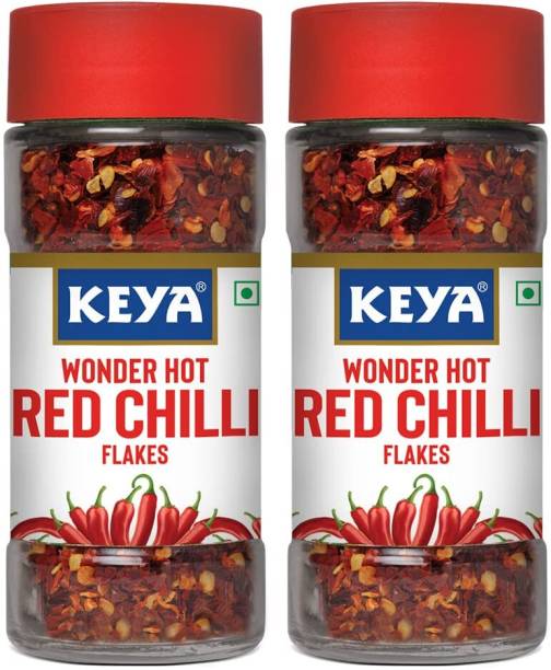 keya Keya Red Chilli Flakes | Premium Herbs 40gm, Pack 2