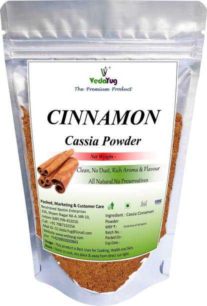 वी वेदयुग Premium Cinnamon Powder ( Cassia Cinnamon / Dalchini Powder ) Unmatch Flavorful Cooking with Health Benefits, 100g