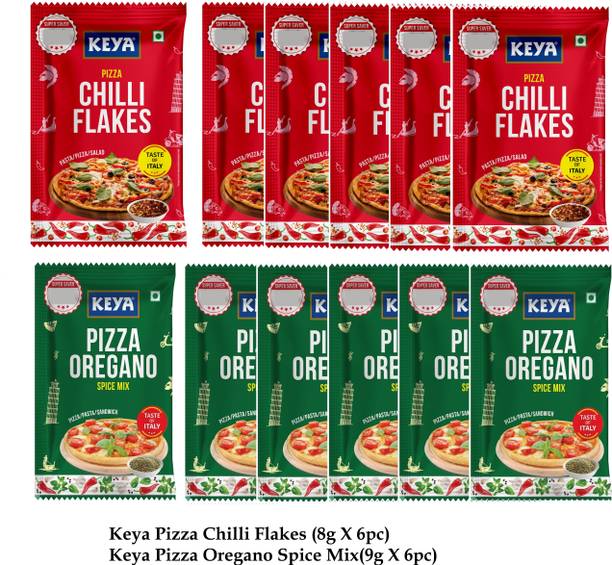 keya Italian Pizza Oregano+Chilli Flakes,Spice Mix(8g X12)