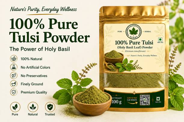 Parivartan Herbs 100% Pure Tulsi Powder | Basil Leaf Powder | Herbal Tulsi Powder