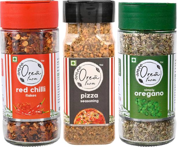 OREA farm Orea Farm Oregano, Pizza Seasoning And Red Chilli Flakes combo of 3