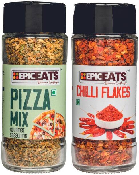 EPICEATS Pizza Mix Seasoning (51 gms)|Chilli Flakes (36 gms) | Excellent flavour |Pack 2