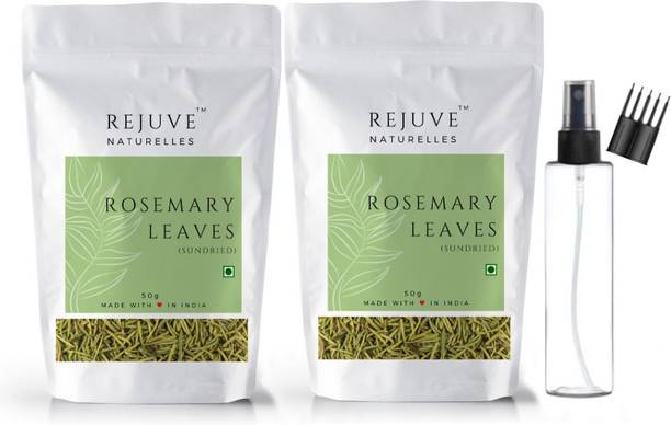 Rejuve Naturelles Rosemary Leaves 100G (Pack of 2*50g) for Hair Care | Spray and Applicator