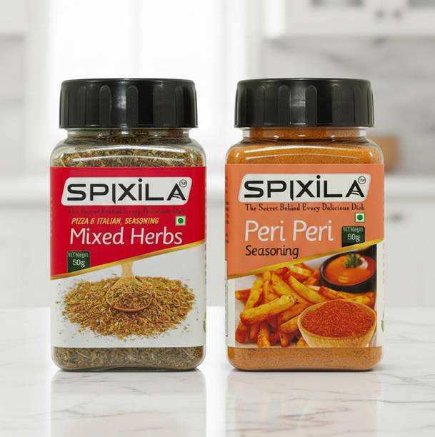 Spixila Peri-Peri Masala and Pizza Spice Mixed Herbs(50gm x 2)