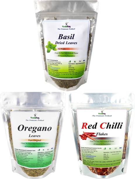 VY VedaYug Combo Dry Herbs Oregnao, Chilli Flakes, Basil