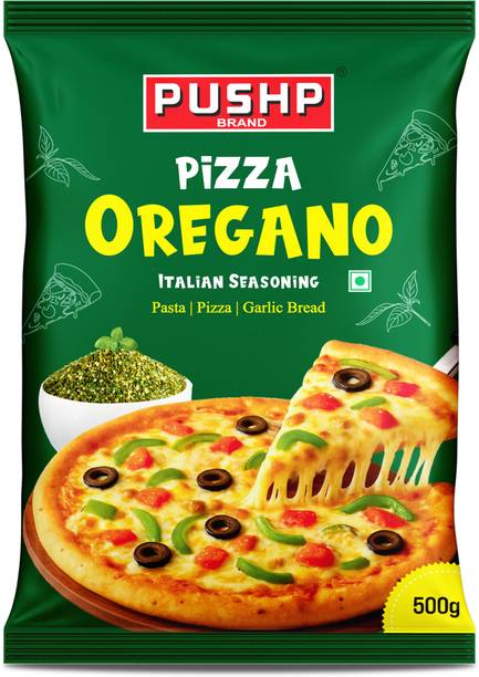 Pushp Brand Oregano Seasoning 500g Pouch | Pizza Pasta Italian Herb | Spice Mix | Pack of 1