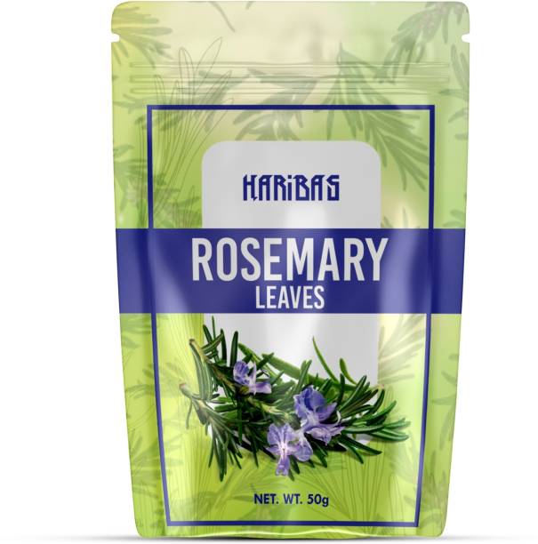 HARIBAS Rosemary Dried Leaf/Leaves 50gm For Food, Glowing Skin & Hair (50 g)