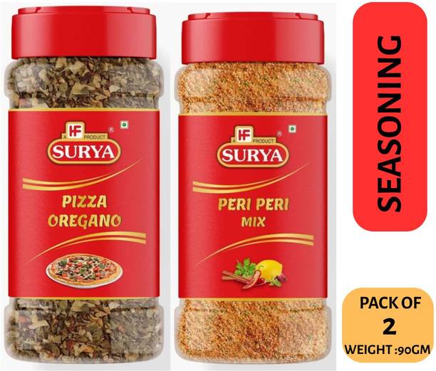 Surya Pizza Oregano 45gm And Peri Peri 45gm | Herbs & Seasoning Combo
