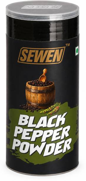 sewen SEWEN Black Pepper Powder | 90 Grams | Easy to use Shaker Sprinkle Bottle