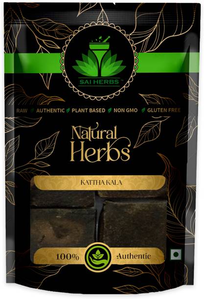 SAI HERBS Kattha Kala Original - Katha Black - Black Cutch - Acacia Catechu