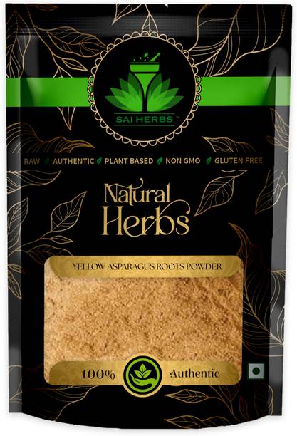 SAI HERBS Yellow Asparagus Roots Powder - Pure & Natural