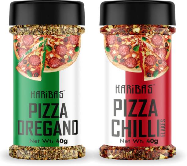 HARIBAS Combo Chilli Flakes and Oregano Powder, Pizza Dominos Seasonings