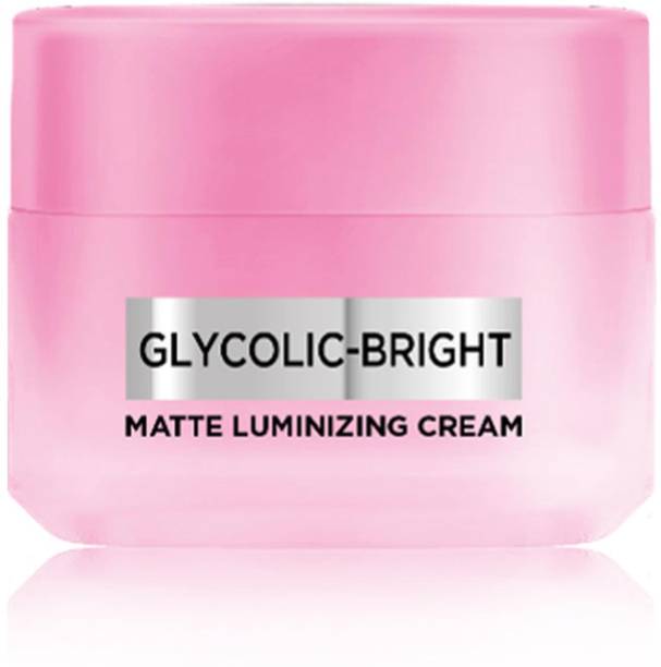 L'Oréal Paris Glycolic Bright Matte Luminizing Cream, Instant Glow Booster, Fades Dark spots Highlighter