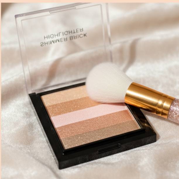 BLUST&FAMME Shimmer Brick Highlighter Palette, Pressed Powder, Forever Lit (10gm)..beauty Highlighter