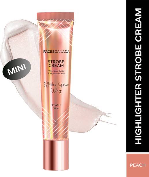 FACES CANADA Strobe Cream Mini - Peach | Primer + Moisturizer + Highlighter | Flawless Skin