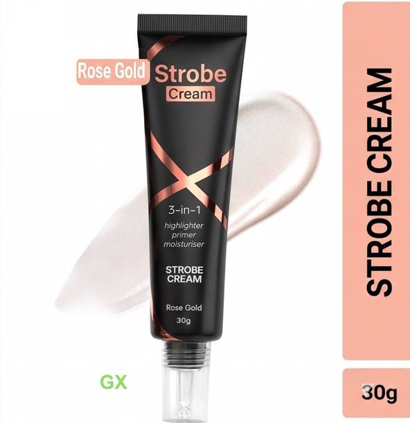 GLORIXA 3-in-1 Glow Cream 30g Rose Gold Makeup Primer Base Highlighter