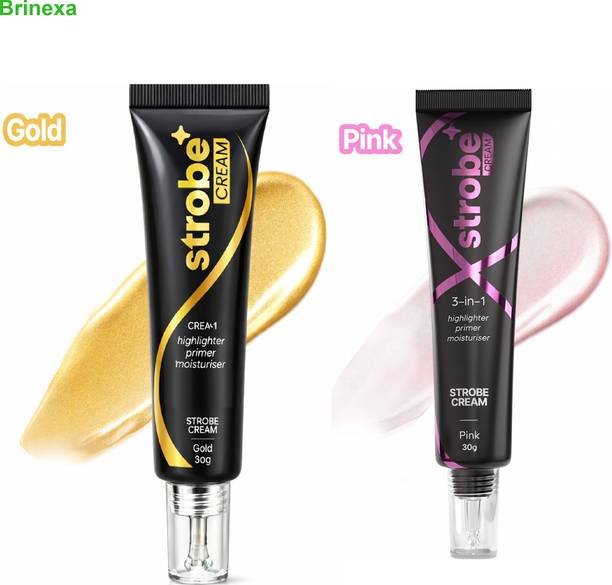 BRINEXA Multipurpose Glow Cream Gold Pink Strobe for Face Skin Highlighter