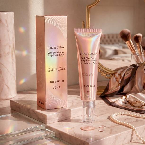 vigze Stride Ocean Strobe Cream with Shea Butter & Hyaluronic Acid (Pink Glow) – 30 ml Highlighter