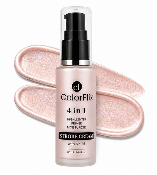 ColorFlix 4-in-1 Strobe Cream for Face, Highlighter, Primer, Moisturizer & Illuminator Highlighter