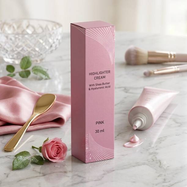 GLAM GODDESS Strobe Cream, Pink - Primer + Highlighter + Moisturizer With Hyaluronic Acid Highlighter