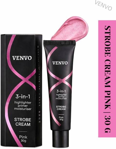 venvo Strobe Cream Pink for Shine Finish, Multipurpose  Highlighter