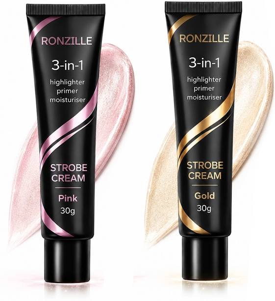 RONZILLE 3in1 Instant Glow Strobe Cream primer+highlighter+moisturizer Set of 2 Highlighter