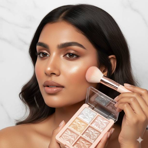 coslane Highlighter Palette , Highly Pigmented & Lightweight Easy to Blend Highlighter