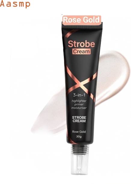 AASMP Strobe Cream - 30gm|Instant Glow Boost Primer | Rosegold15 Highlighter