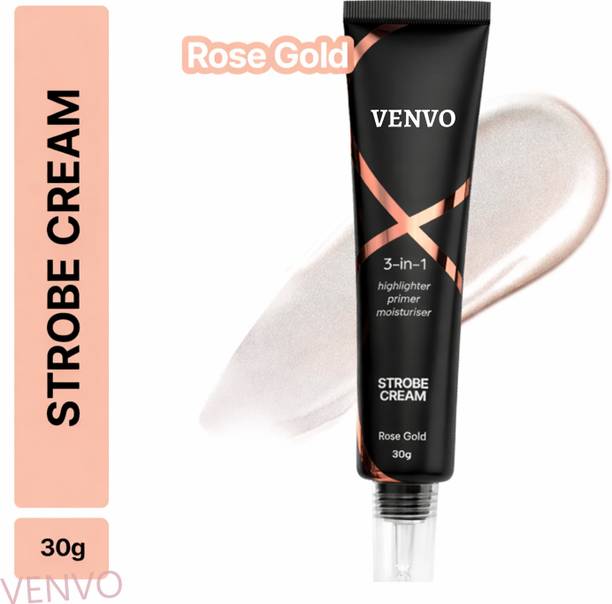 venvo 3-In-1 Highlighter, Primer & Moisturiser | Rose Gold | Radiant Touch Finish Highlighter