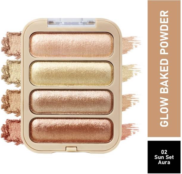 Half N Half Glow Baked Powder HL-10-02 SunSet Aura Highlighter