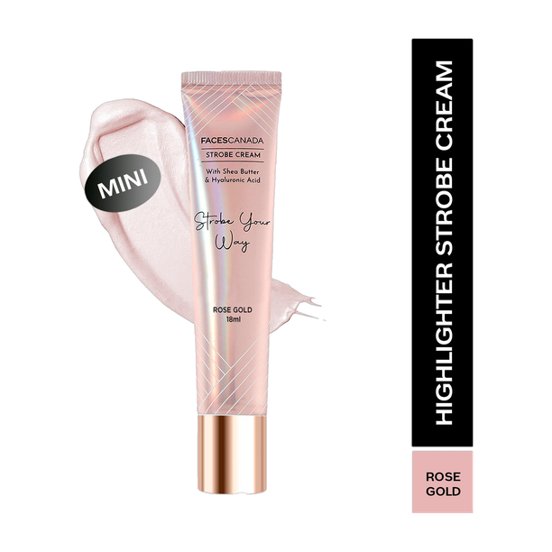 FACES CANADA Strobe Cream Mini - 18ml |Instant Illumination | Primer + Moisturizer + Highlighter