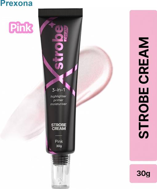 PREXONA 3-in-1 Illuminating Pink Cream Primer Moisturizer Highlighter