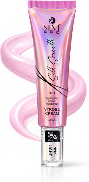 Silvi Pro Silk Smooth Strobe Cream | Peach Light | 3-in-1 Highlighter Primer Moisturiser Highlighter