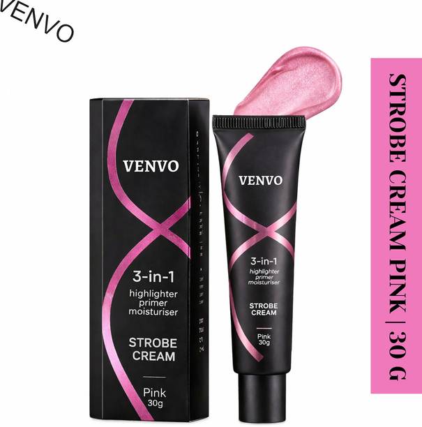 venvo Strobe Cream Pink for Fresh Finish, Multipurpose  Highlighter