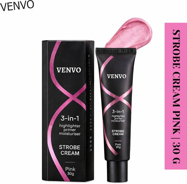 venvo Strobe Cream Pink for Skin Subtle Shine, Multipurpose  Highlighter