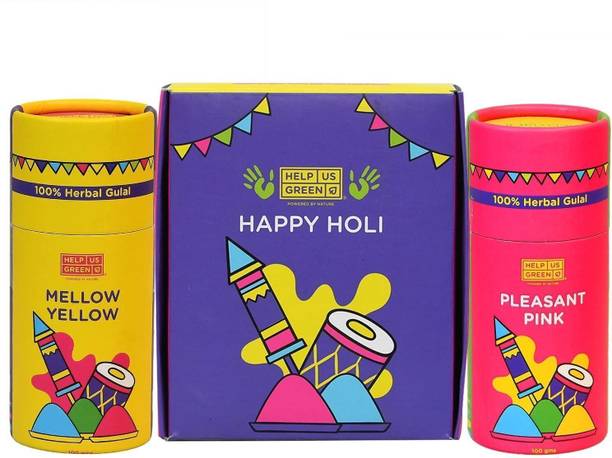 Help us Green Help Us Green Gift pack herbal Holi Color Powder Pack of 2