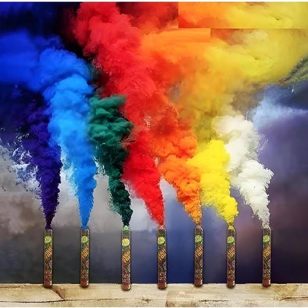 My moda Colors Gulal Smoke Fog Bamboo Holi Color Powder Pack of 10