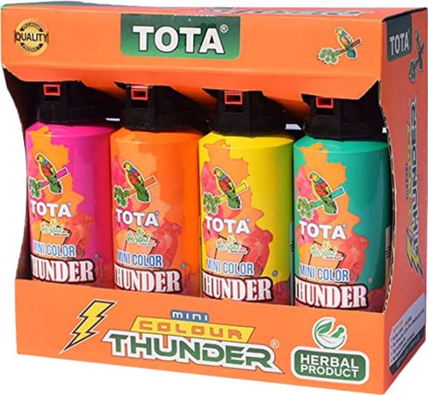 TOTAA Tota Mini Thunder Holi Herbal colours(Pack of - 4 Bottle) Holi Color Powder Pack of 4