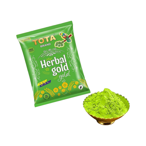 TOTA Herbal Gold Gulal Natural Multicolour Holi Gulal Organic Holi Colour Powder Holi Color Powder Pack of 1