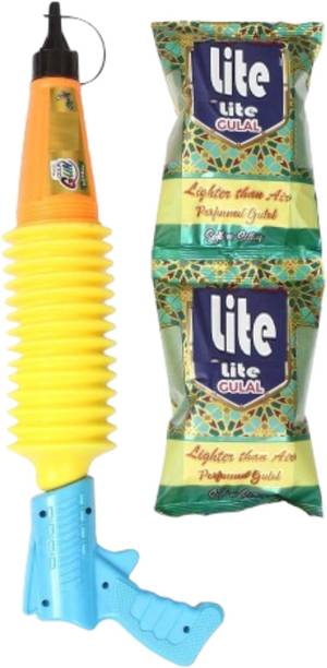 WEBELKART Holi Color Natural Holi Gulal Gun for Kid Colour Refillable Pichkari Holi Color Powder Pack of 3