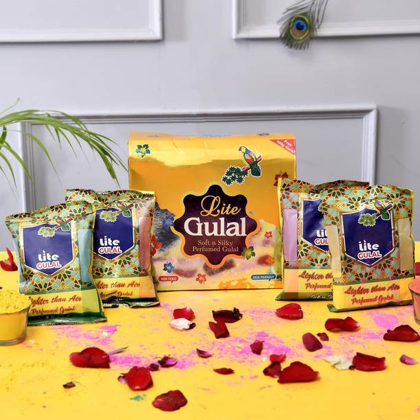 Flipkart SmartBuy Holi Color Perfumed Gulal in Gift Packaging Box, Holi Color Powder Pack of 4