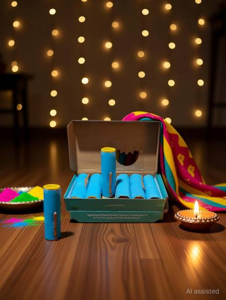 Sgsramganj Royal Multicolour Fog Pyro | 6 Smoke Sticks | For Cold Pyro Gun(Gun Not Include) Holi Color Powder Pack of 6