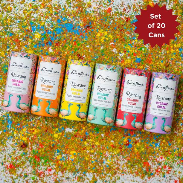 eCraftIndia Holi Color Powder Pack of 20