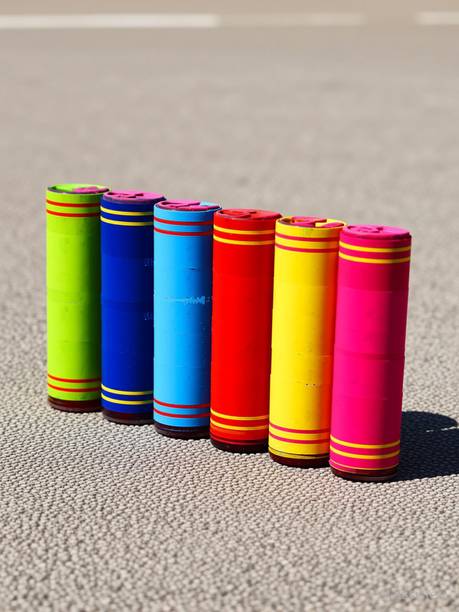Honbon Multicolor Holi Color Smoke Pyro Holy Color Smoke Fountain Holi Color Powder Pack of 6