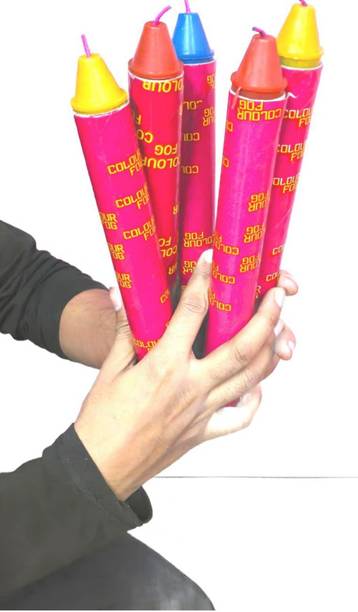 क्विनर्जिस Multicolor Smoke Pyro Holy Color Smoke Fountain Holi Color Powder Pack of 5 होली कलर Powder पैक ऑफ 1