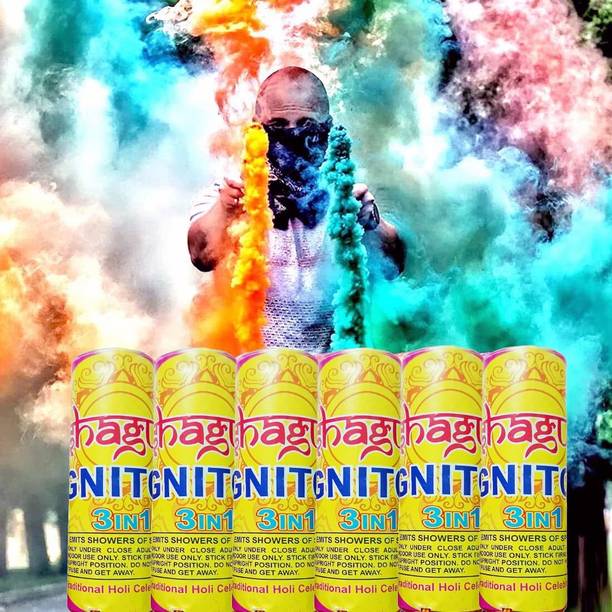 प्लीज़िंग फॉरेस्ट holi colour payro gun set होली कलर Powder पैक ऑफ 7