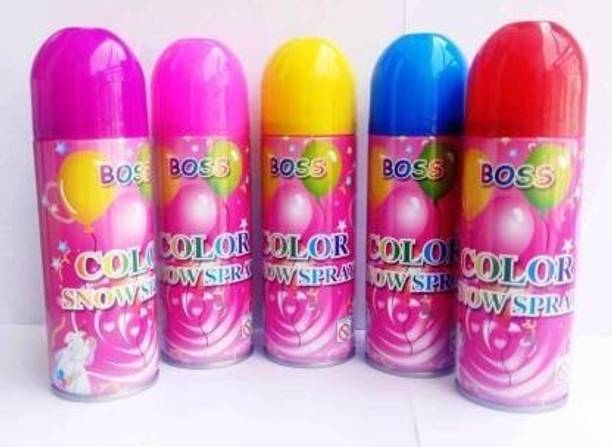 AKANSHA Snow Spray Gulal For Festivals Holi Color Paste Holi Color Paste Pack of 5